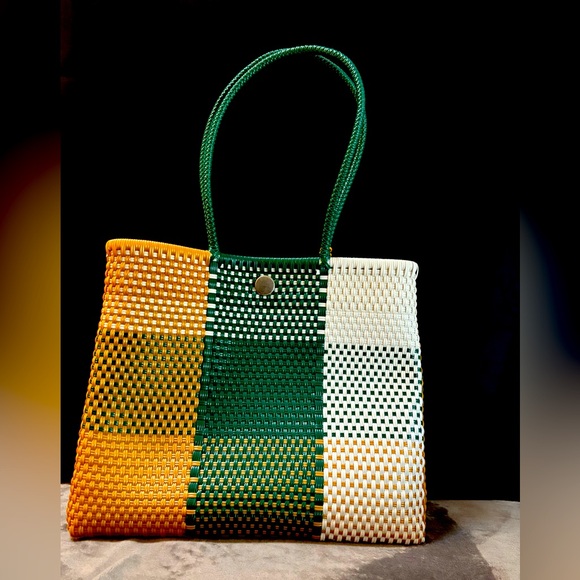 Vibrant Checkered Tote Bag - Picture 3 of 6